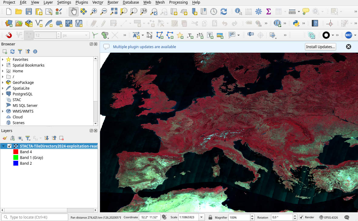 STACTA TileDirectory in QGIS